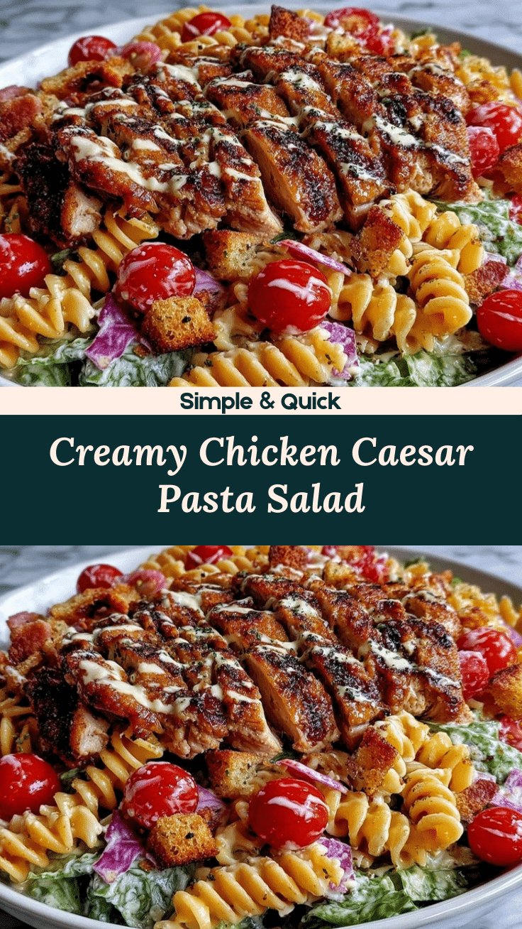 Chicken Caesar pasta salad recipe