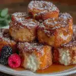 cinnamon roll french toast bites - featured image