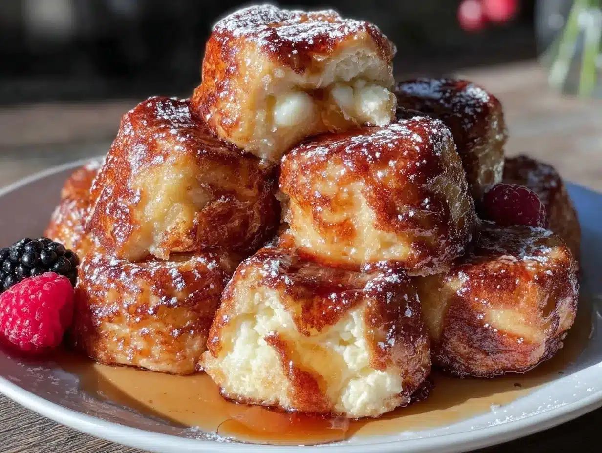 cinnamon roll french toast bites preparation steps