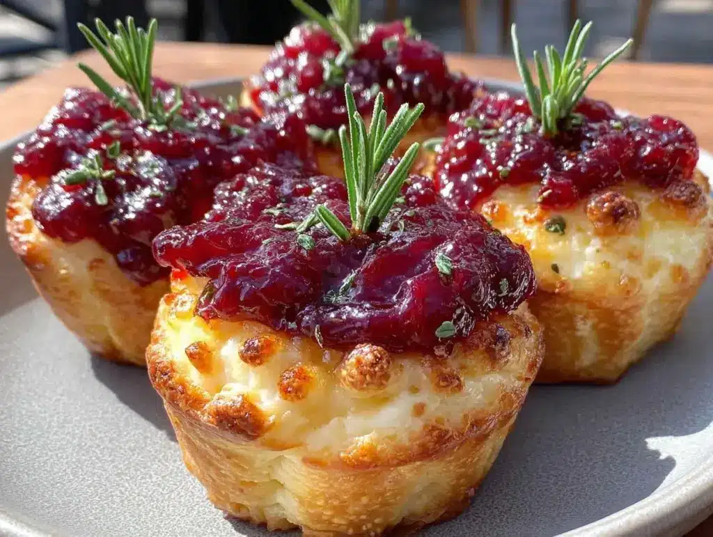 Cranberry Brie Puff Pastry Cups - featured image