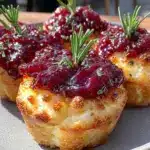Cranberry Brie Puff Pastry Cups - featured image