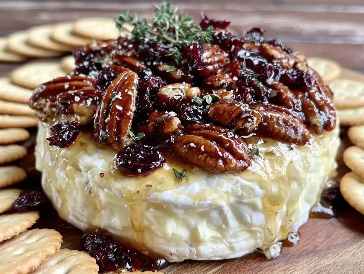 Cranberry Pecan Baked Brie preparation steps