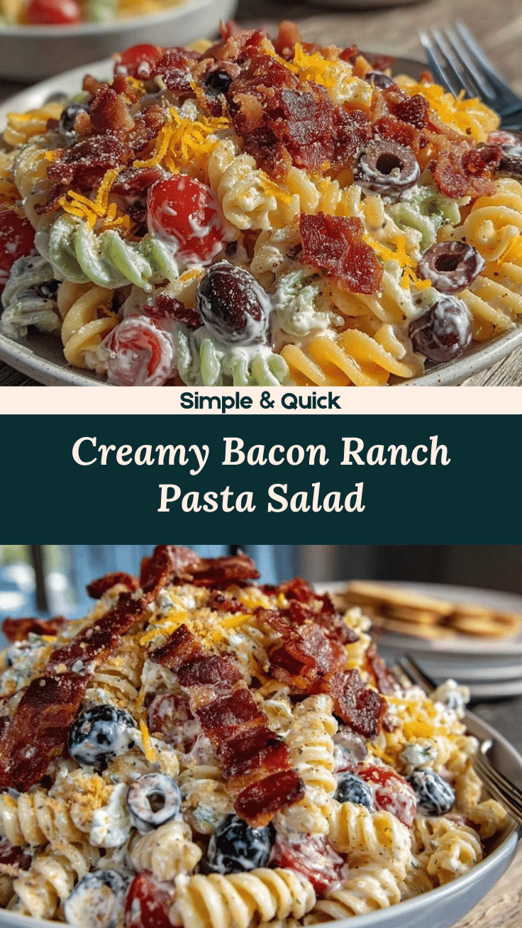 creamy bacon ranch pasta salad recipe