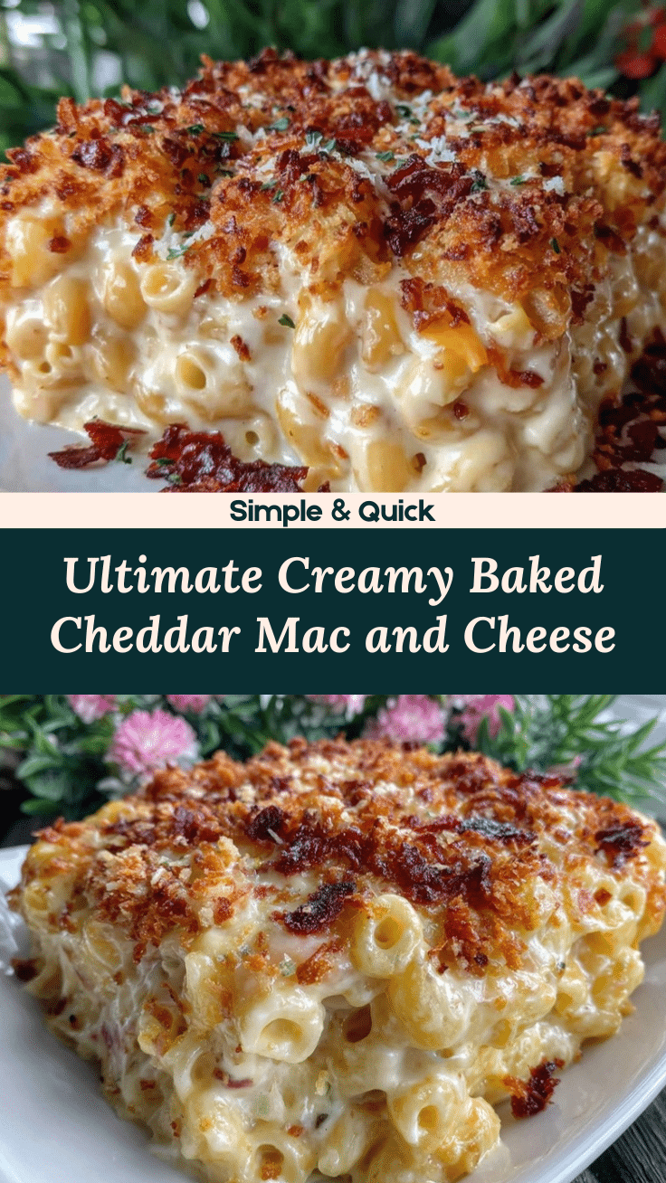 creamy baked cheddar mac and cheese recipe