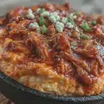 creamy buffalo chicken dip - featured image