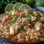 creamy chicken and ramen soup - featured image