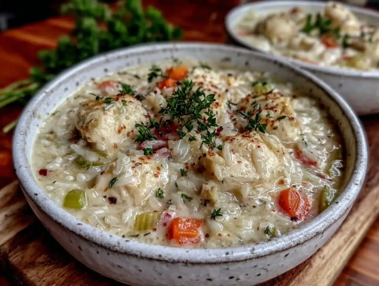 creamy chicken and wild rice soup preparation steps