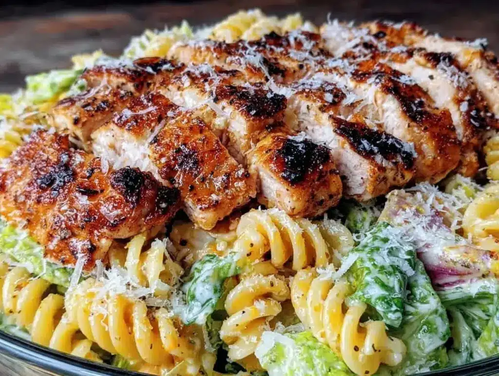 Creamy Chicken Caesar Pasta Salad - featured image