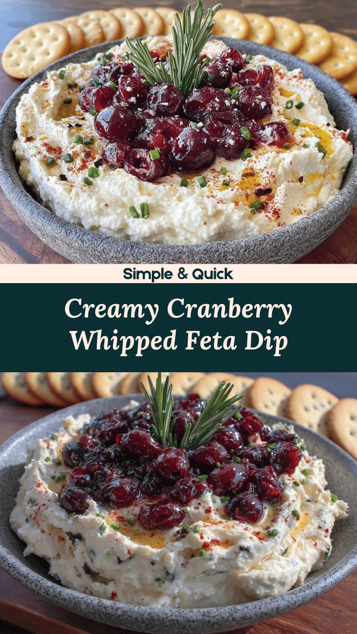 creamy cranberry whipped feta dip recipe