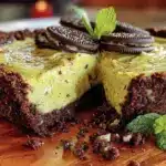 creamy grasshopper pie - featured image