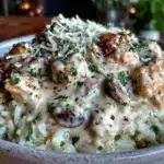creamy instant pot chicken and rice - featured image
