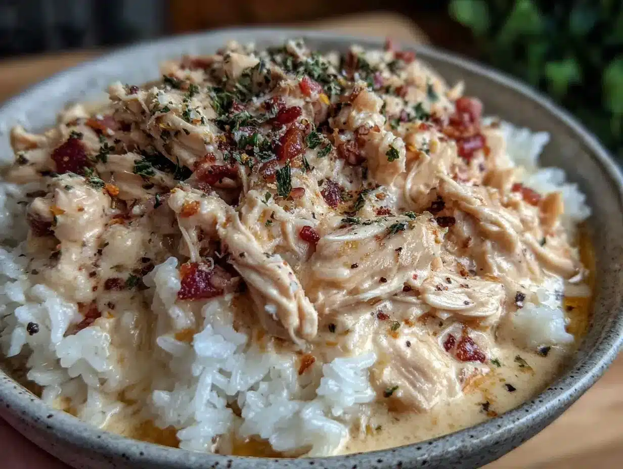 creamy instant pot chicken and rice preparation steps