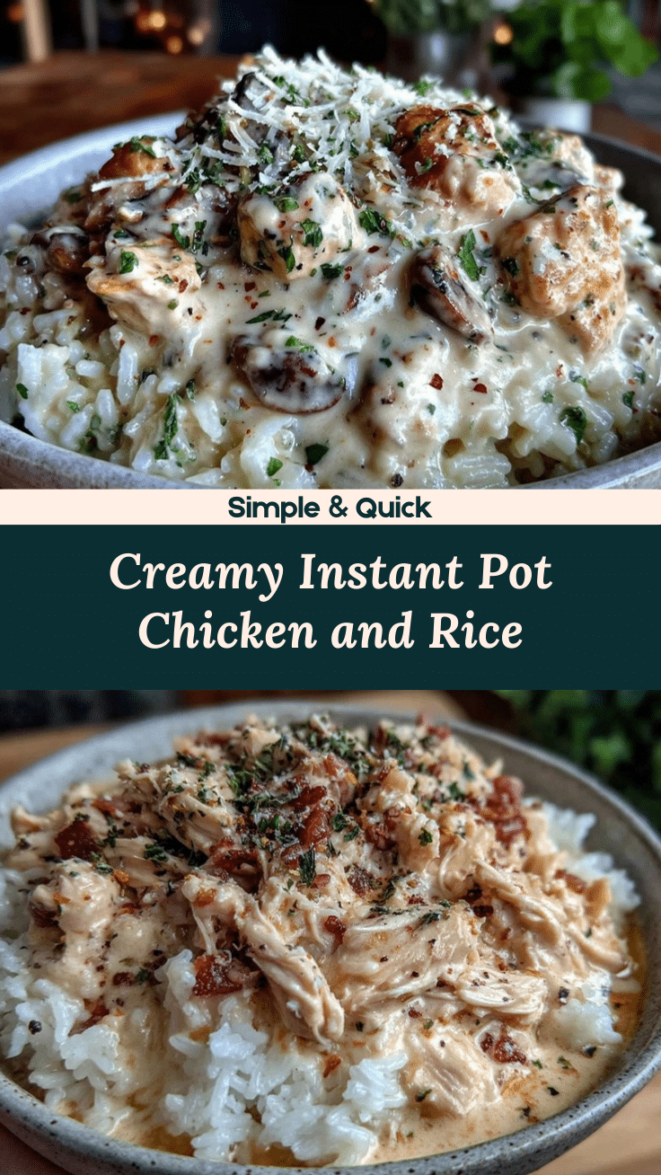 creamy instant pot chicken and rice recipe