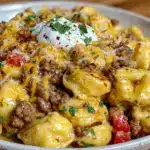 Creamy Taco Tortellini Skillet - featured image