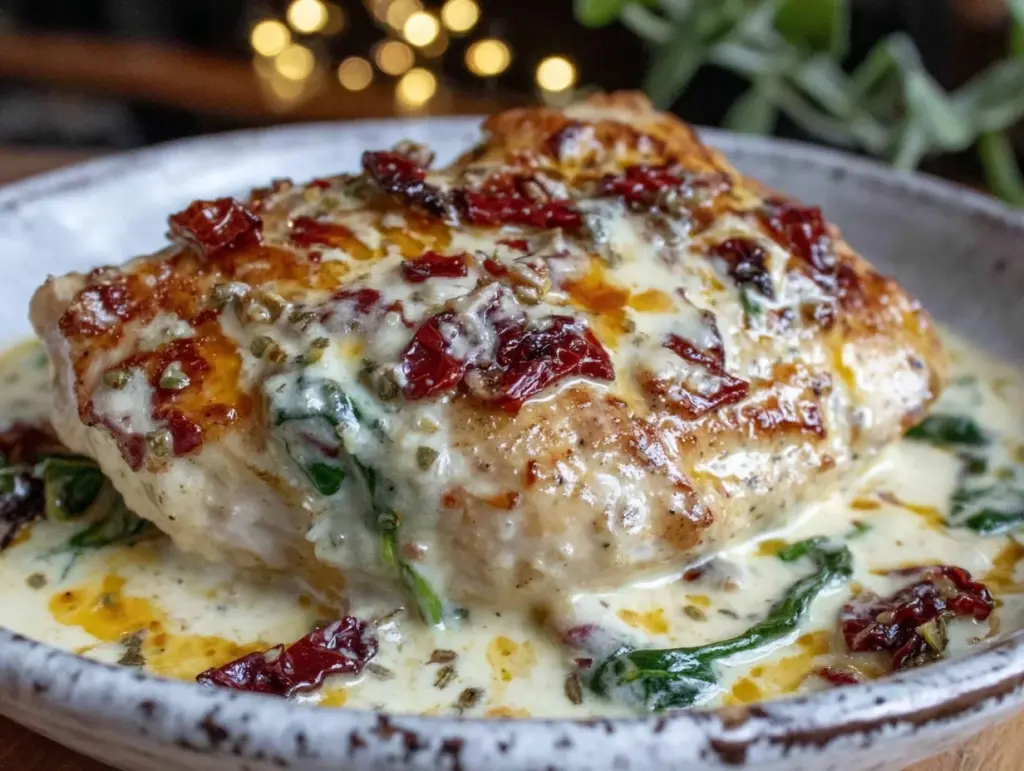 creamy tuscan chicken - featured image