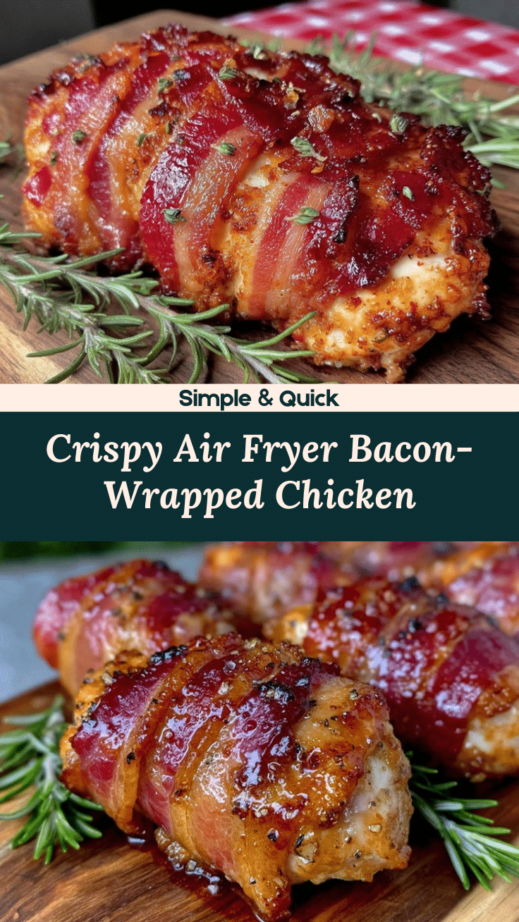 crispy air fryer bacon-wrapped chicken breast recipe