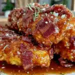 crispy bacon brown sugar chicken tenders - featured image