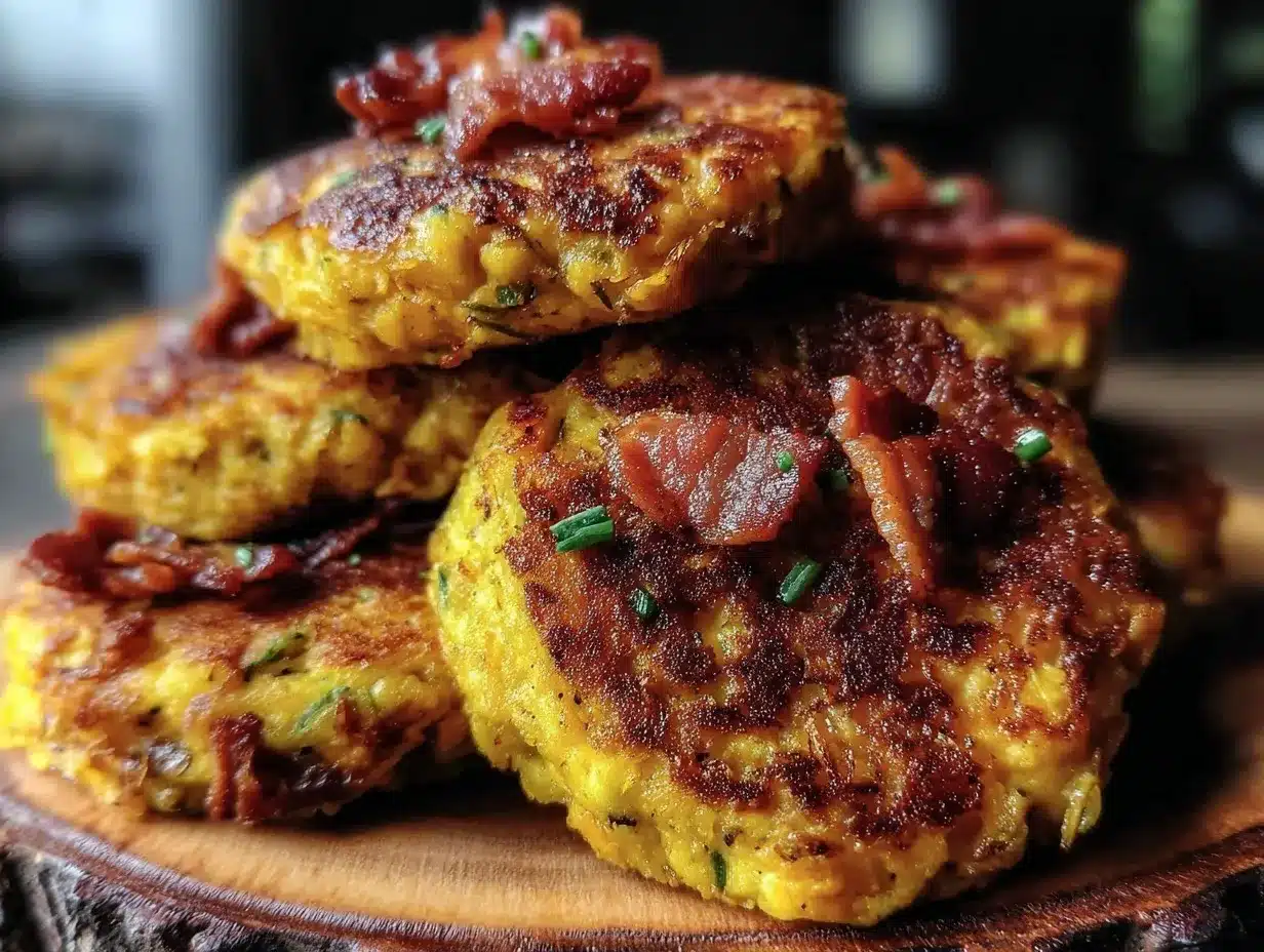crispy colcannon potato cakes with bacon preparation steps