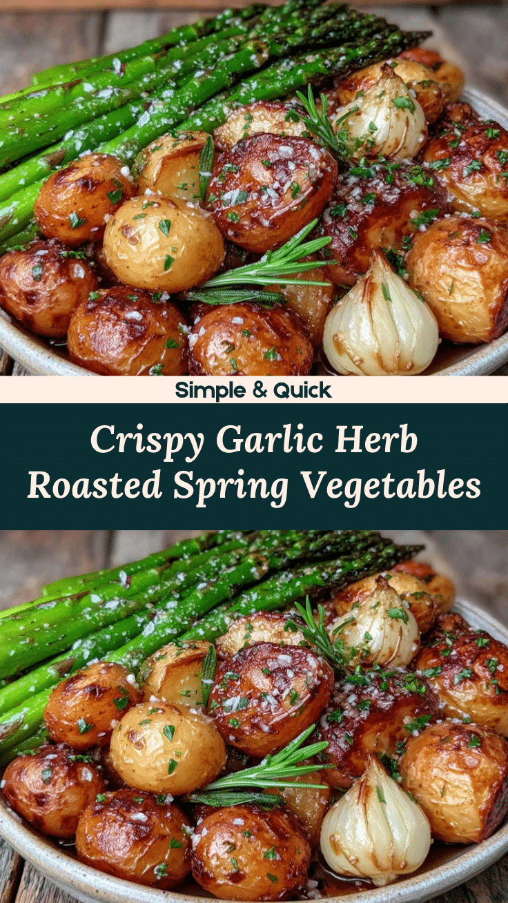crispy garlic herb roasted spring vegetables recipe