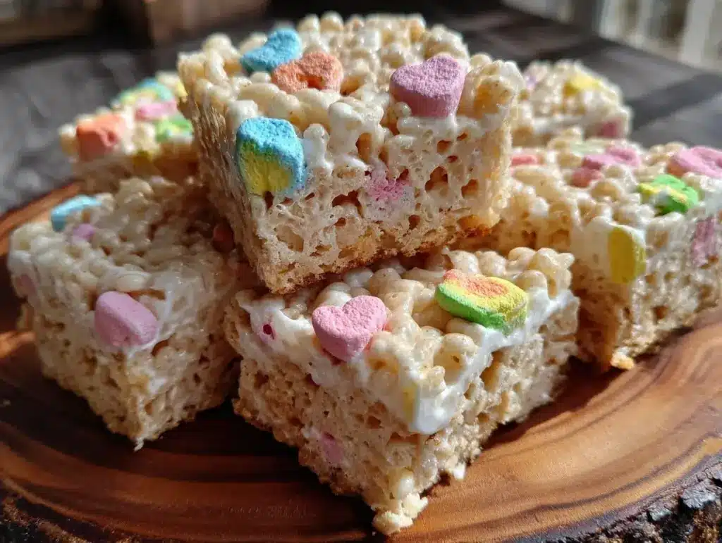 Crispy Lucky Charms Rice Krispie Treats - featured image