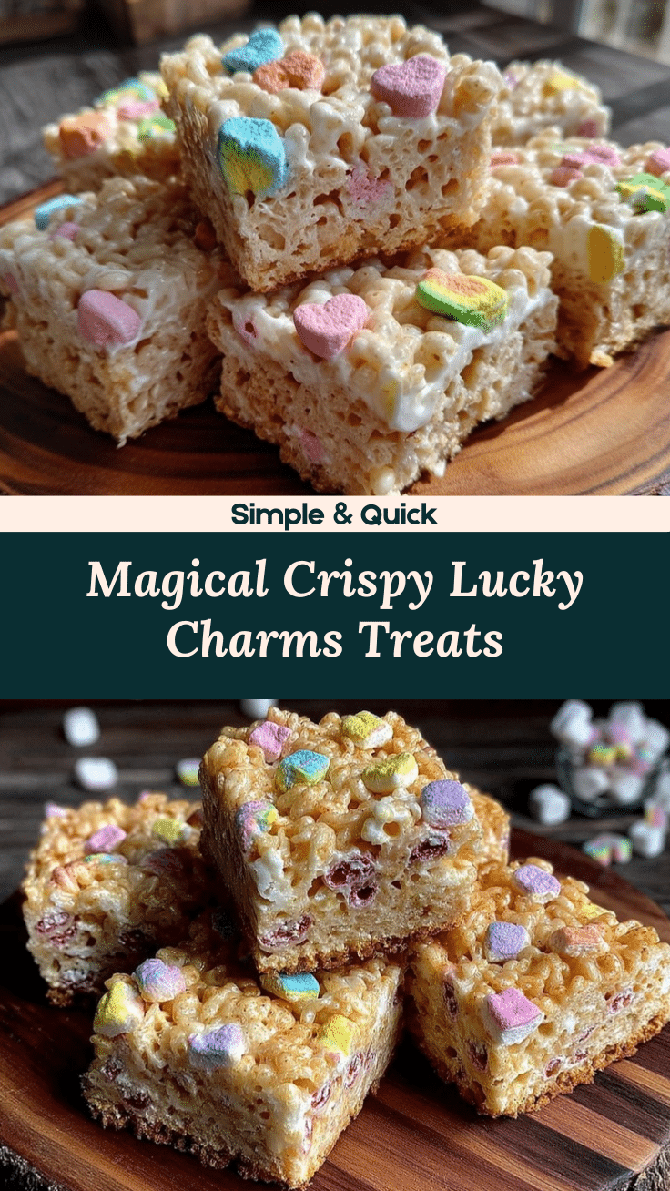 Crispy Lucky Charms Rice Krispie Treats recipe