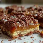 crispy salted caramel pretzel bark - featured image