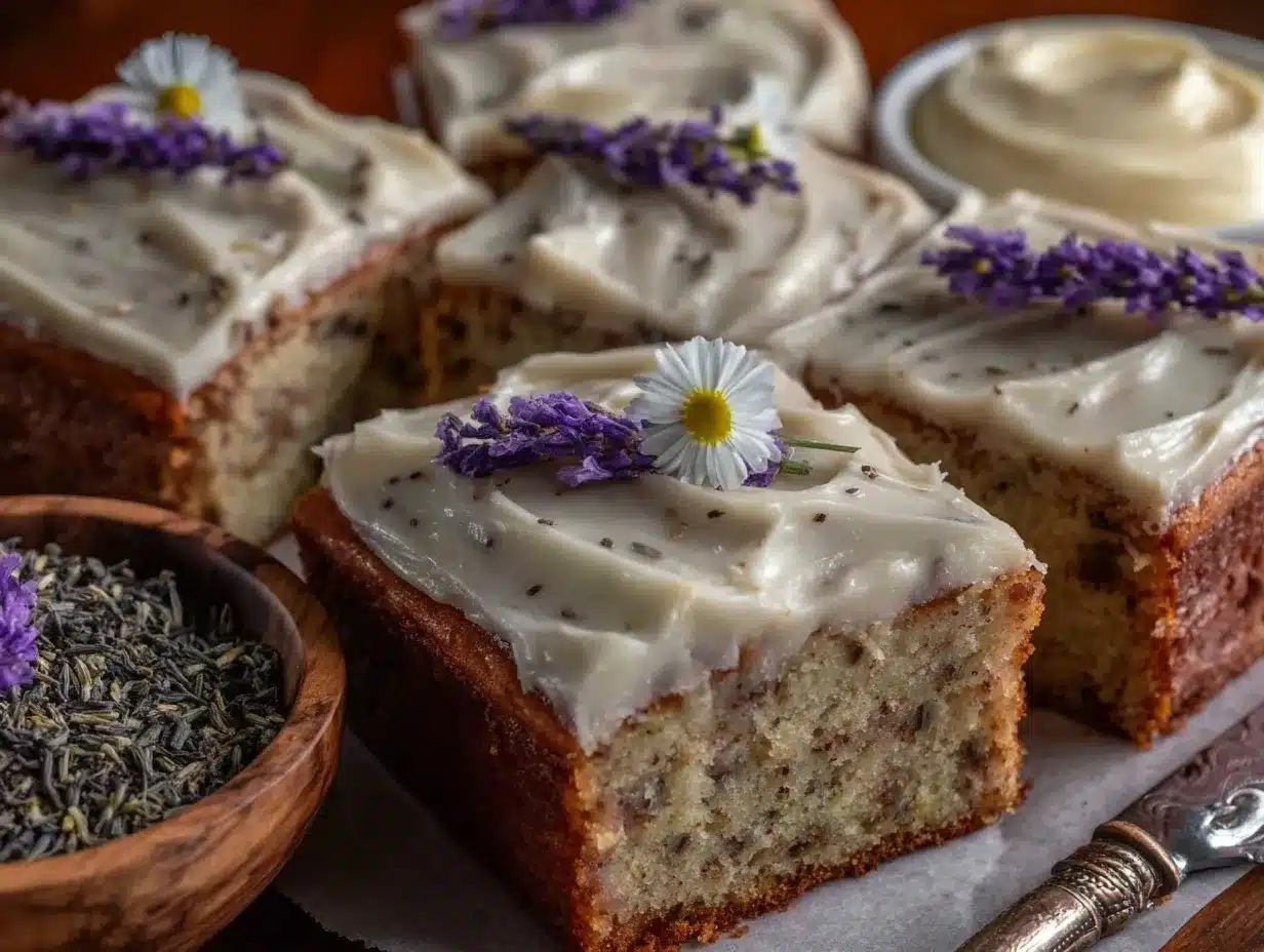 Earl Grey Lavender Sheet Cake preparation steps