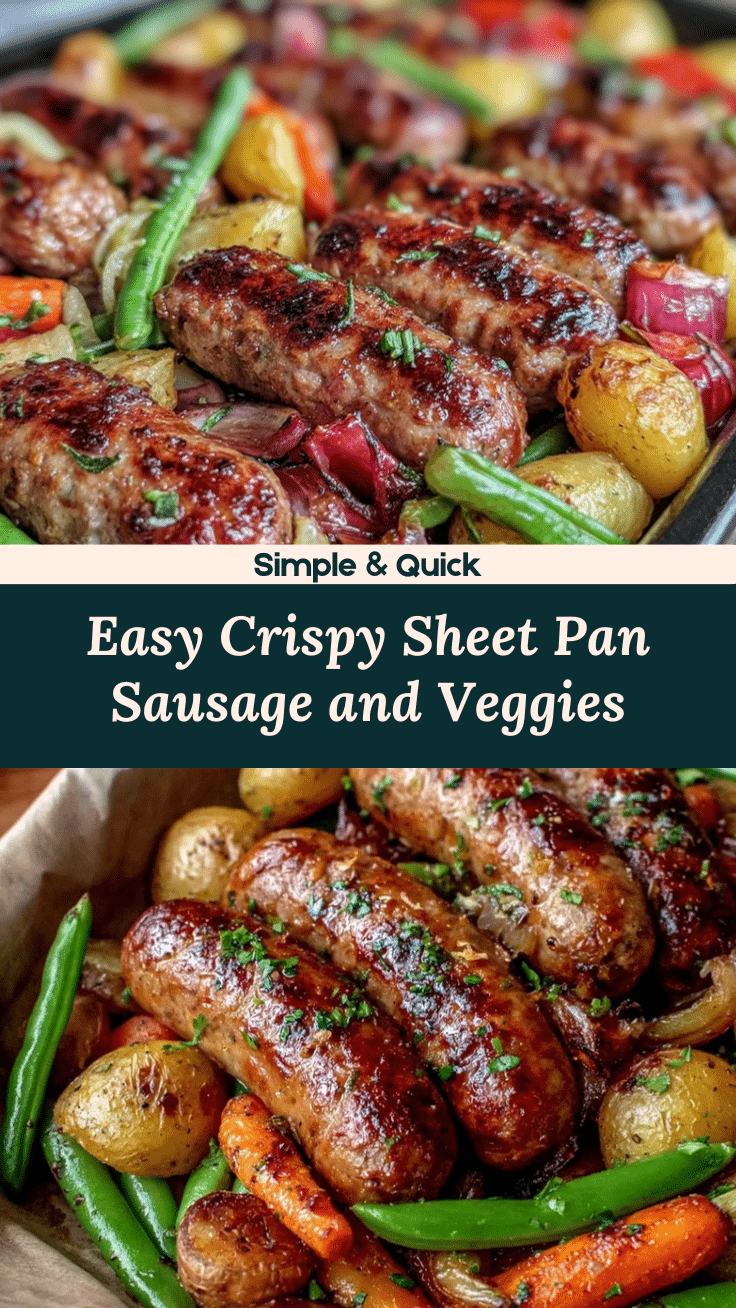 easy crispy sheet pan sausage and vegetables recipe