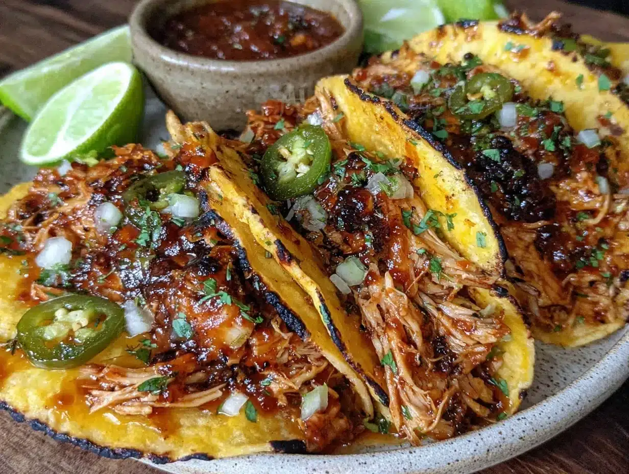 easy crockpot chicken tacos preparation steps