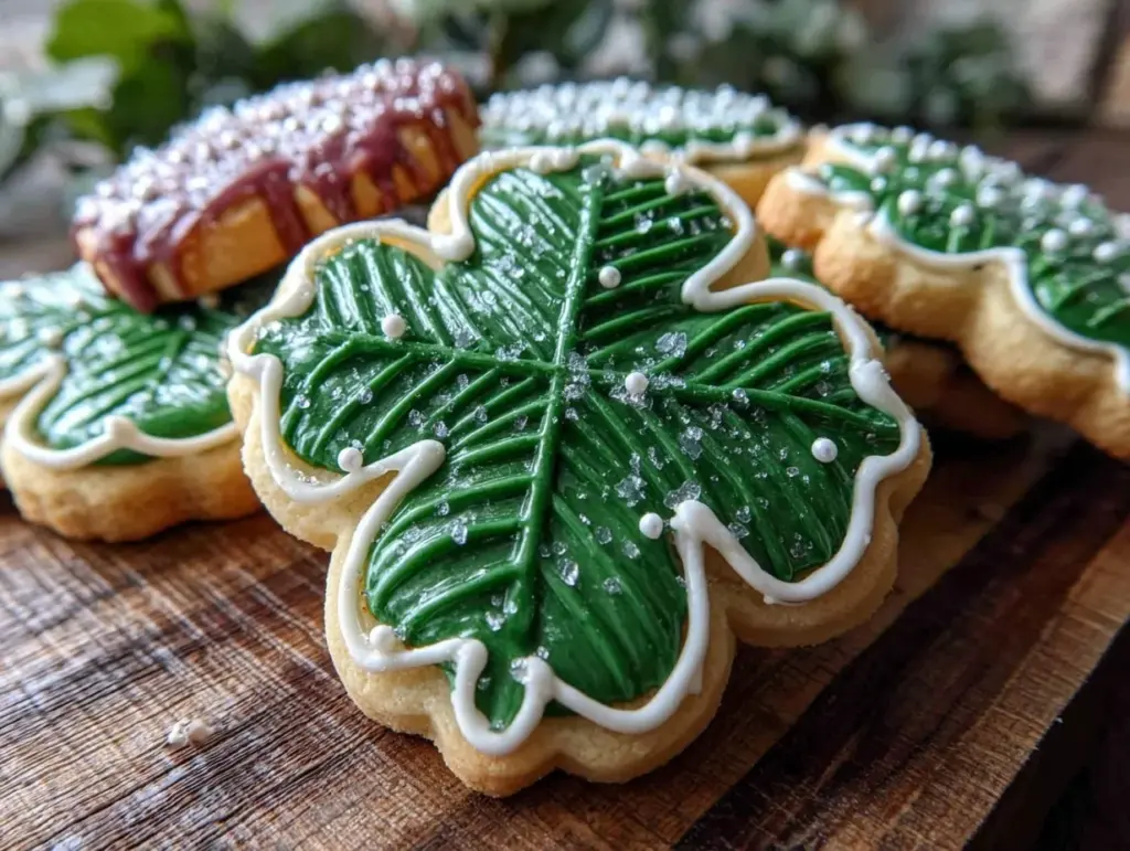 easy shamrock sugar cookies - featured image