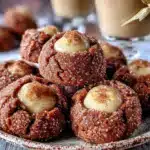 Eggnog Gingerbread Thumbprint Cookies - featured image