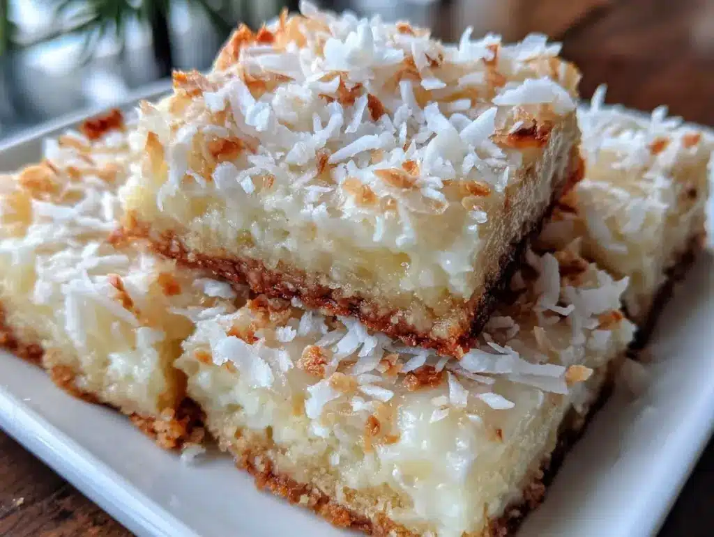 fluffy coconut bars - featured image