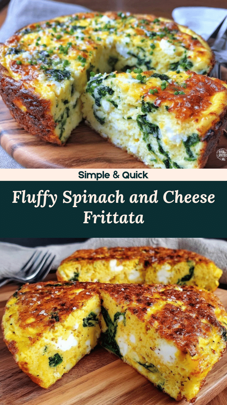 fluffy spinach and cheese frittata recipe