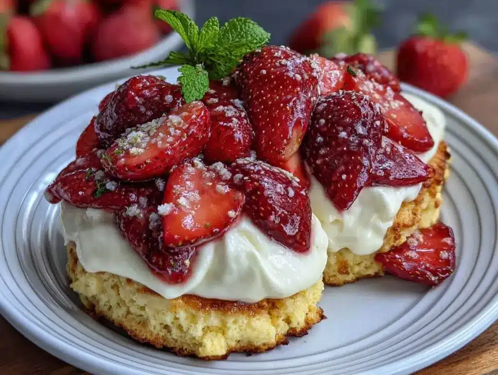 fluffy strawberry shortcake - featured image