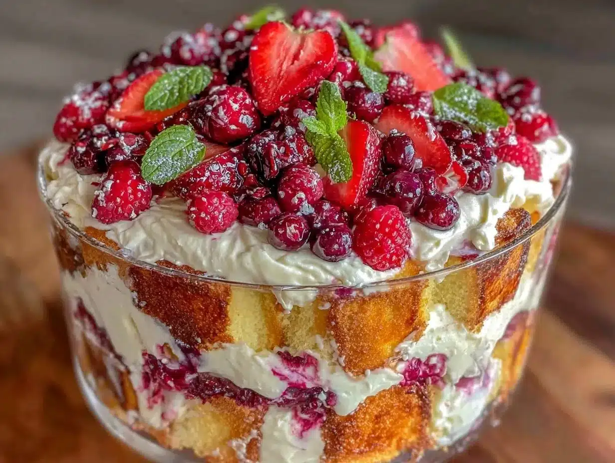 fresh berry trifle with mascarpone preparation steps