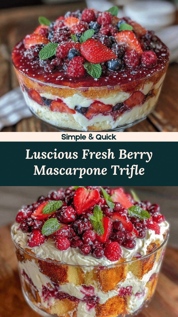fresh berry trifle with mascarpone recipe