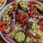 fresh orzo salad - featured image