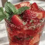 fresh strawberry lemonade with mint - featured image