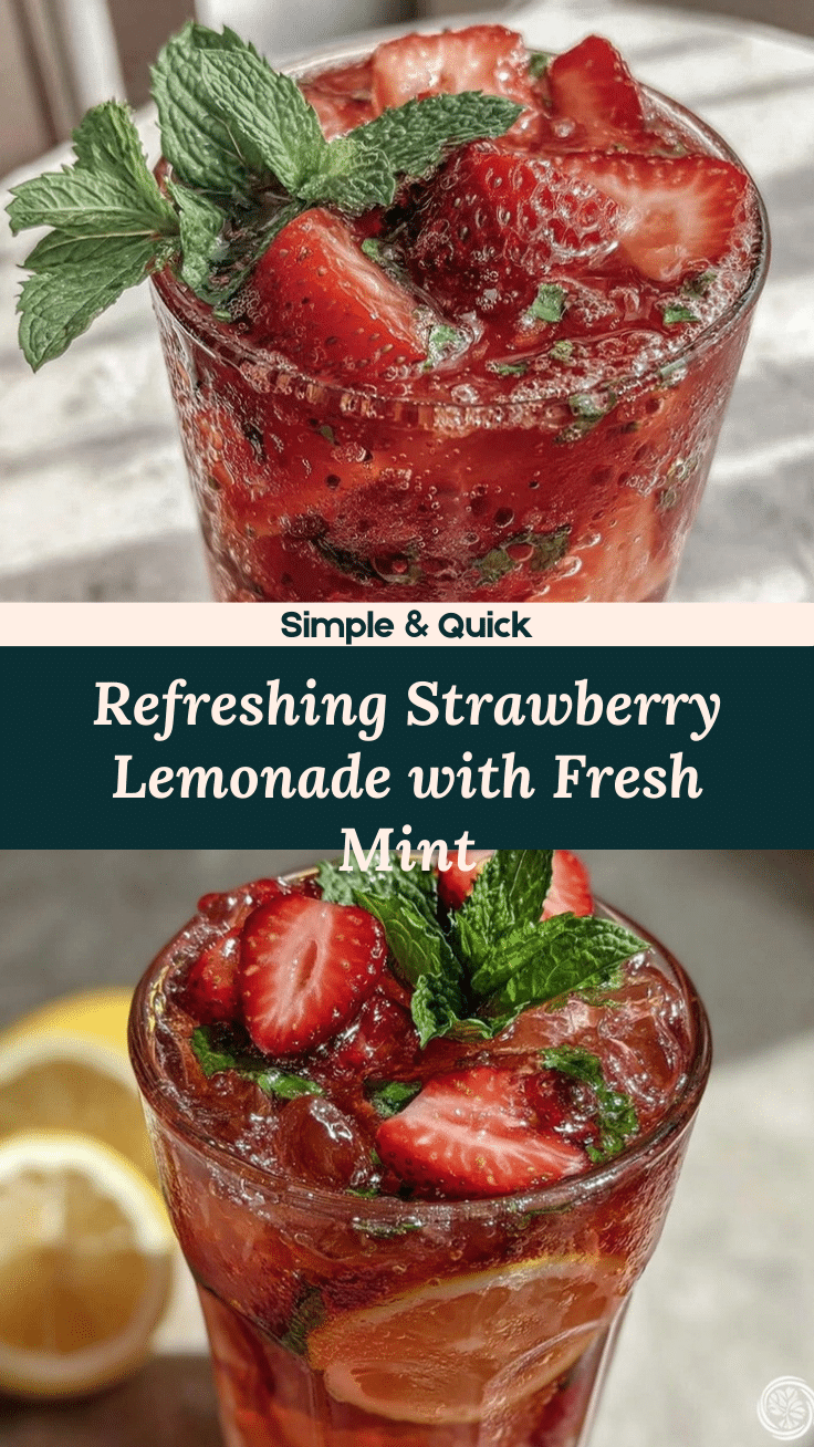 fresh strawberry lemonade with mint recipe