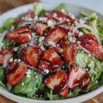 fresh strawberry spinach salad recipe - featured image