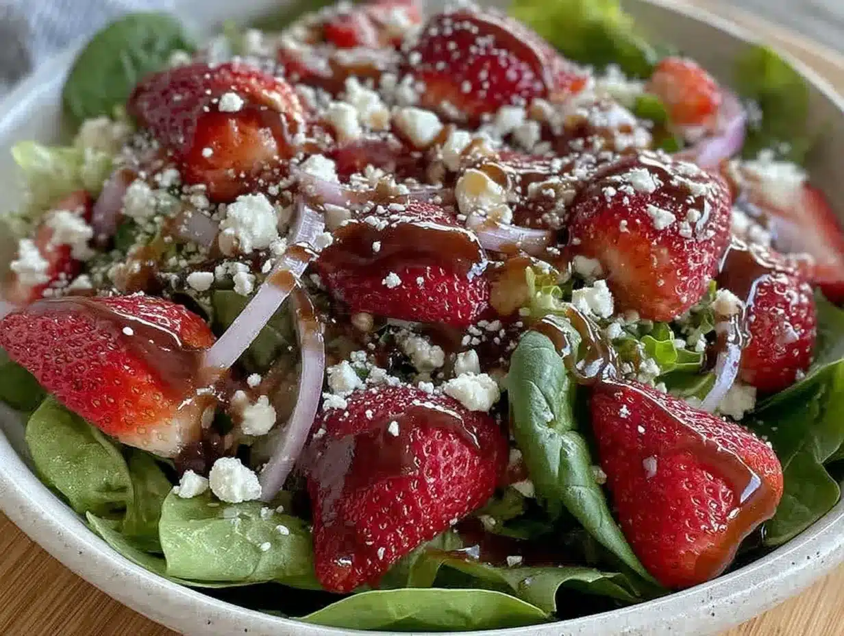 fresh strawberry spinach salad recipe preparation steps