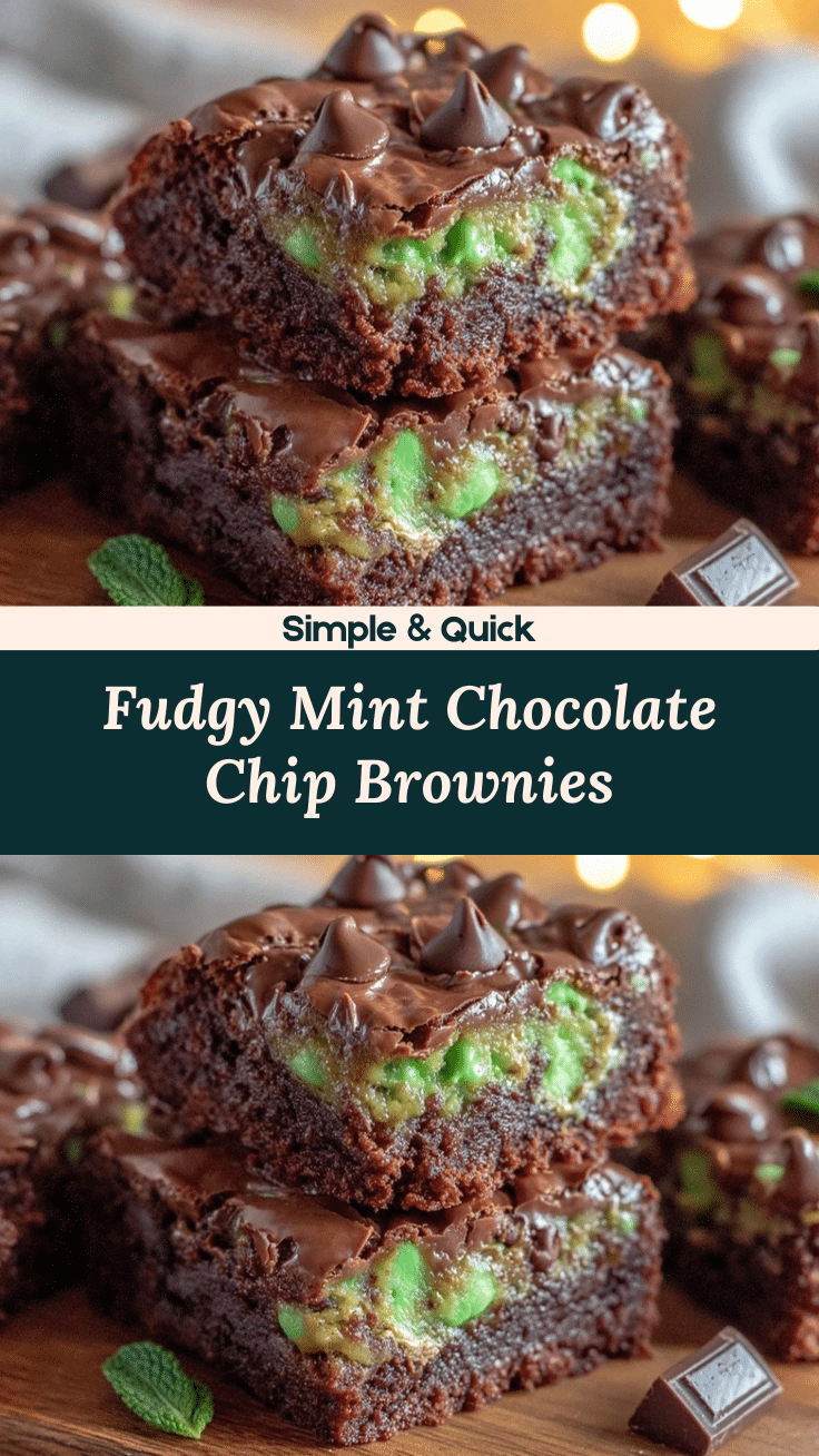 fudgy mint chocolate chip brownies recipe