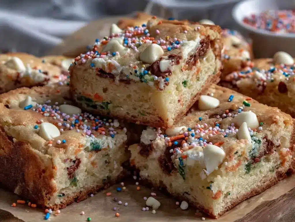 Funfetti Cake Batter Cookie Bars - featured image