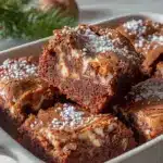 Gingerbread Cookie Butter Swirl Brownies - featured image