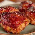 honey sriracha glazed chicken thighs - featured image