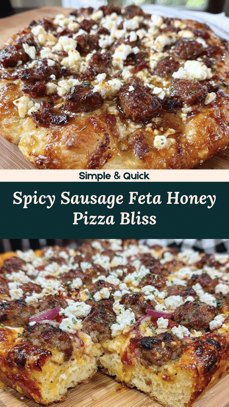 Hot Sausage Feta Honey Pizza recipe