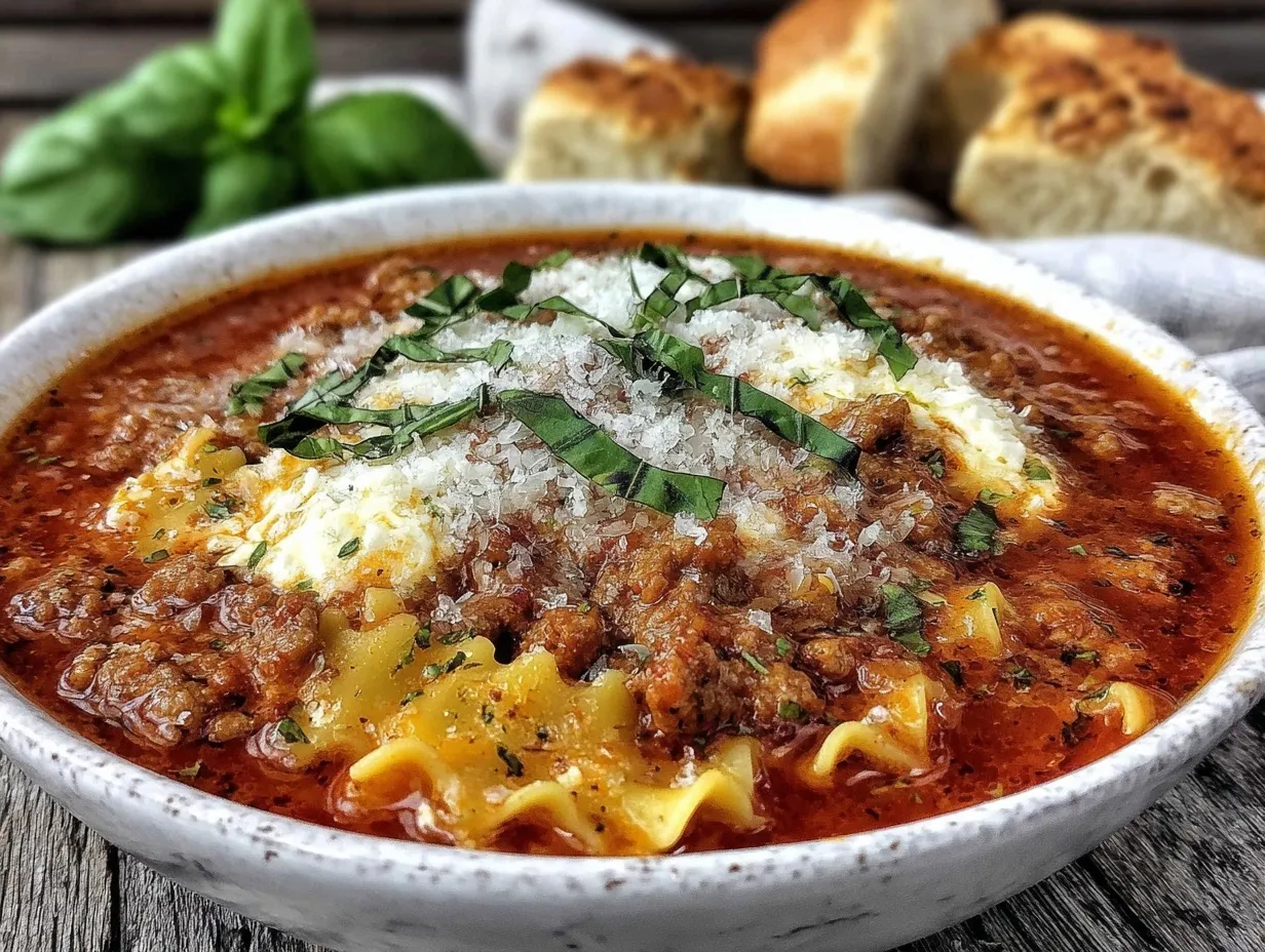 Lasagna Soup preparation steps