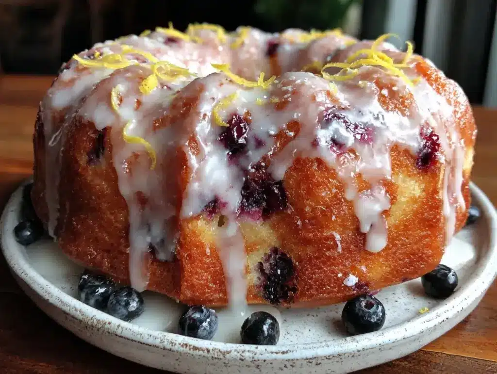 lemon blueberry bundt cake - featured image