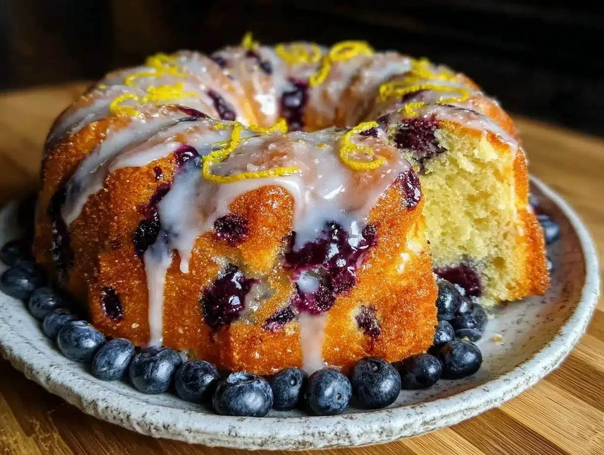 lemon blueberry bundt cake preparation steps