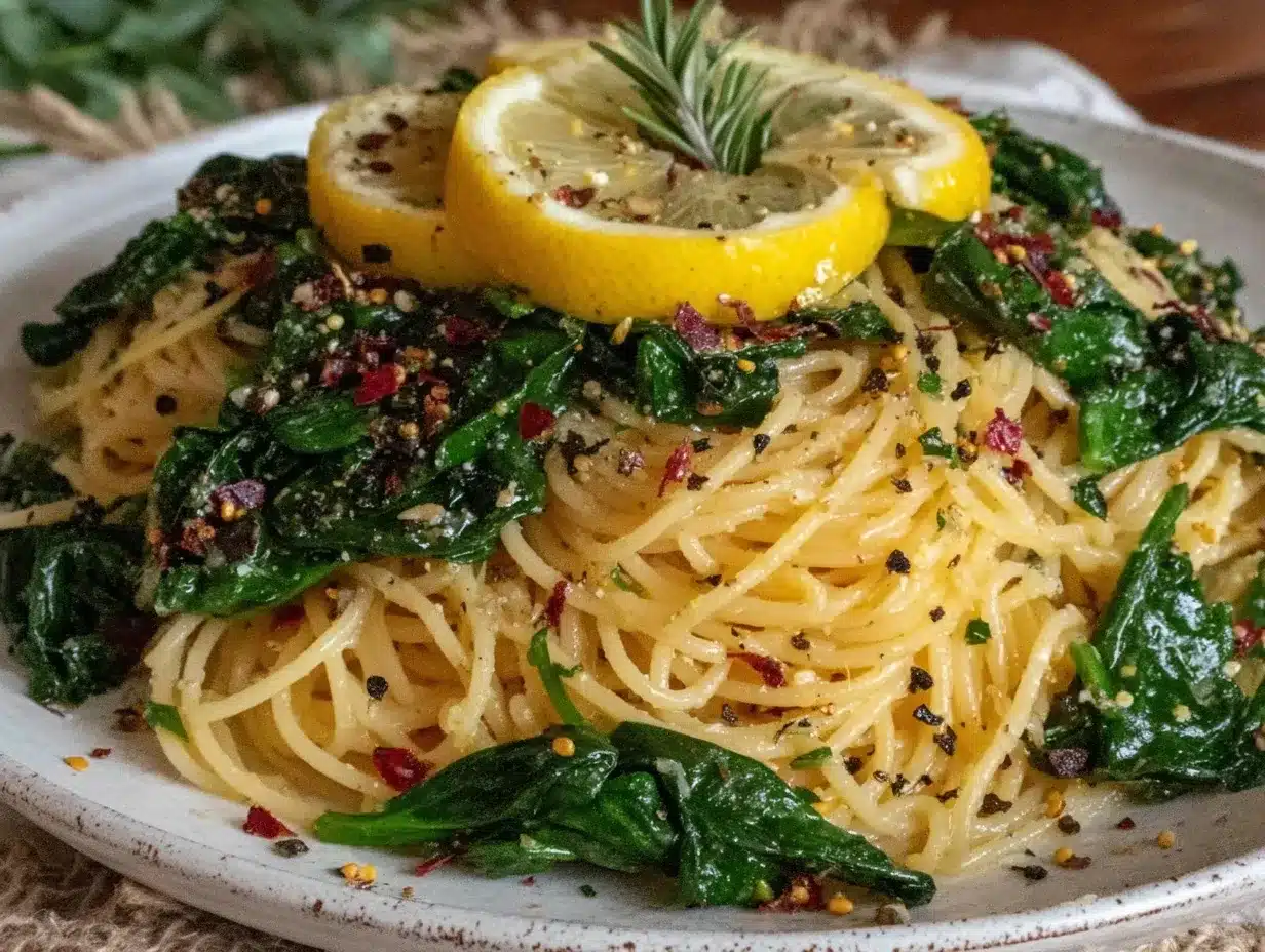 Lemon garlic butter pasta preparation steps